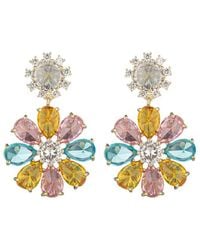 Eye Candy LA - Cz Layla Flower Drop Earrings - Lyst