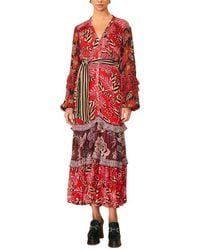 FARM Rio Ainika Sparkle Long-sleeve Maxi Dress | Lyst UK