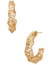 Savvy Cie - 18K Plated Statement Hoops - Lyst