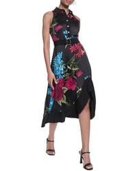 KARL LAGERFELD - Satin Midi Dress - Lyst