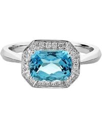 Diamond Select Cuts - 14K Diamond .14 Ct. & 1.90 Ct Topaz Ring - Lyst