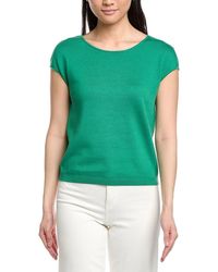 St. John - Open Neck Cashmere-Blend Sweater - Lyst