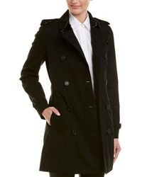 Burberry Kensington Medium-length Heritage Trench Coat - Black