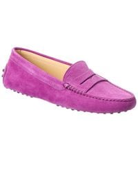 Tod's - Tods Gommino Suede Loafer - Lyst