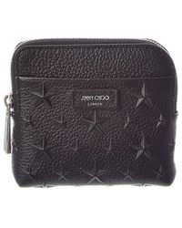 Jimmy Choo - Compact Zip Leather Card Case - Lyst