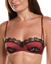 Kiki de Montparnasse - Lace Inset Silk-Blend Balconette Bra - Lyst