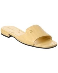 Jimmy Choo - Dina Snake-Embossed Leather Sandal - Lyst