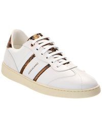 Ferragamo - Achille Leather Sneaker - Lyst