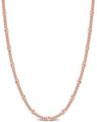 Italian Silver - Fancy Curb Link Necklace - Lyst