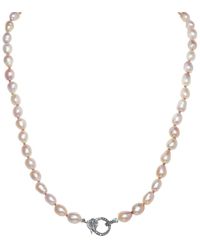 Margo Morrison - 0.57 Ct. Tw. Diamond & 7-8Mm Pearl Necklace - Lyst