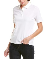 Burberry Monogram Motif Cotton Piqué Polo Shirt - White