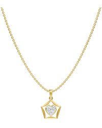 Lab Grown Diamonds - 18K Plated 1.50 Ct. Tw. Lab-Grown Diamond Necklace - Lyst