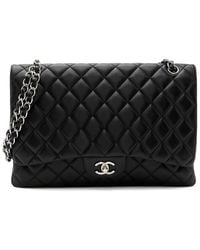 Chanel - Quilted Lambskin Leather Classic Maxi Single Flap Bag (Authentic Pre-Owned) - Lyst