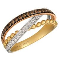Le Vian - Le Vian 14k Tri-tone 0.33 Ct. Tw. Diamond Ring - Lyst