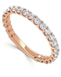 Sabrina Designs - 14k Rose Gold 0.93 Ct. Tw. Diamond 3/4 Eternity Ring - Lyst