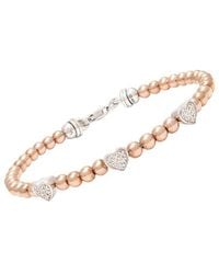 Diamond Select Cuts - Heart 0.05 Ct. Tw. Diamond Bangle Bracelet - Lyst