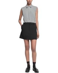 Jonathan Simkhai - Graham Shirting Combo Mini Dress - Lyst