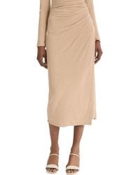 Vince - Side Drape Midi Skirt - Lyst