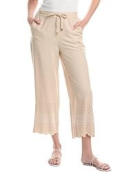 Ellen Tracy - Pull On Cropped Linen-Blend Pant - Lyst