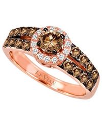 Le Vian - Chocolate Solitaire 14K Rose 1.11 Ct. Tw. Diamond Ring - Lyst