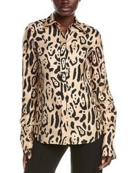 Max Mara - Sportmax Armony Silk Printed Top - Lyst
