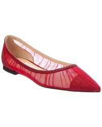 Jimmy Choo - Love Glitter & Tulle Flat - Lyst