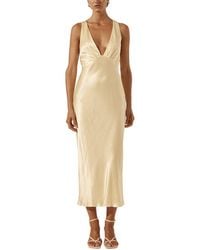 Shona Joy - La Lune Plunged Cross Back Midi Dress - Lyst