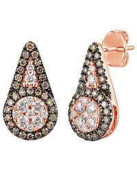 Le Vian - Chocolate 14K Rose 0.94 Ct. Tw. Diamond Drop Earrings - Lyst