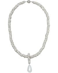 Adornia - Crystal Magnetic Clasp Chain Necklace - Lyst