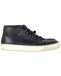 Lanvin - Leather Mid-top Sneaker (authentic Pre-loved) - Lyst