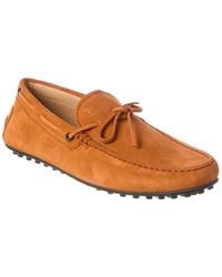 Tod's - Laccetto City Gommino Suede Loafer - Lyst