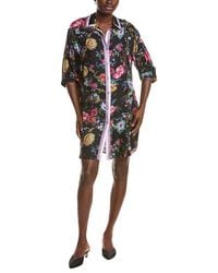 Johnny Was - Button Down Silk-Blend Shirtdress - Lyst