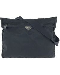 Prada - Tessuto Nylon Triangle Logo Tote (Authentic Pre-Loved) - Lyst