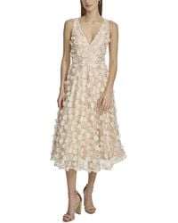 Eliza J - Floral Sequin Midi Dress - Lyst
