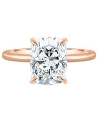 Lab Grown Diamonds - 14K Rose 4.10 Ct. Tw. Lab-Grown Diamond Ring - Lyst
