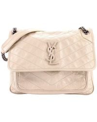 Saint Laurent - Matelasse Chevron Leather Niki Chain Flap Bag Medium (Authentic Pre-Loved) - Lyst