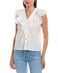 Nanette Lepore - Eyelet Blouse - Lyst