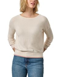 Lilla P - Tipped Hem Wide Neck Sweater - Lyst