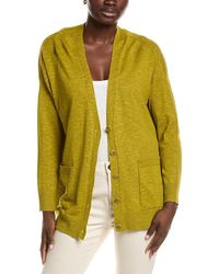 Eileen Fisher - V-Neck Linen-Blend Cardigan - Lyst