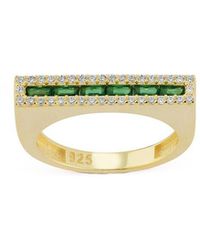 Sphera Milano - 14K Over Cz Bar Ring - Lyst