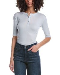 Vince - Elbow-Sleeve Henley - Lyst