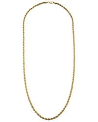 Italian Gold - 14K Hollow Rope Chain Necklace - Lyst