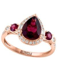 Effy Fine Jewelry - 14K Over 3.07 Ct. Tw. Diamond & Garnet Ring - Lyst