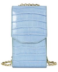 Tiffany & Fred Paris - Compact Croc-Embossed Leather Crossbody - Lyst