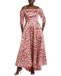 Rene Ruiz - Off-Shoulder High-Low Hem Floral A-Line Dress - Lyst