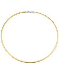 Italian Gold - 14K Two-Tone Reversible Necklace - Lyst