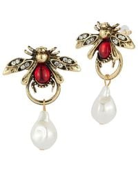 Sphera Milano - Plated 21Mm Pearl Cz Earrings - Lyst