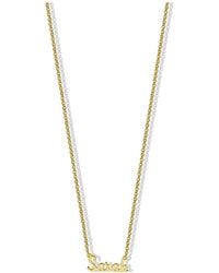 Argento Vivo - 18k Over Silver Sarah Script Necklace - Lyst