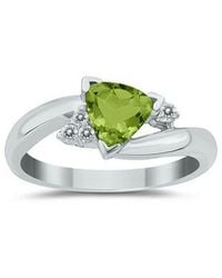 Gem Spark - 14K 0.78 Ct. Tw. Diamond & Peridot Ring - Lyst