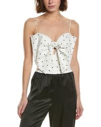 Bardot - Vieda Linen Bow Front Top - Lyst